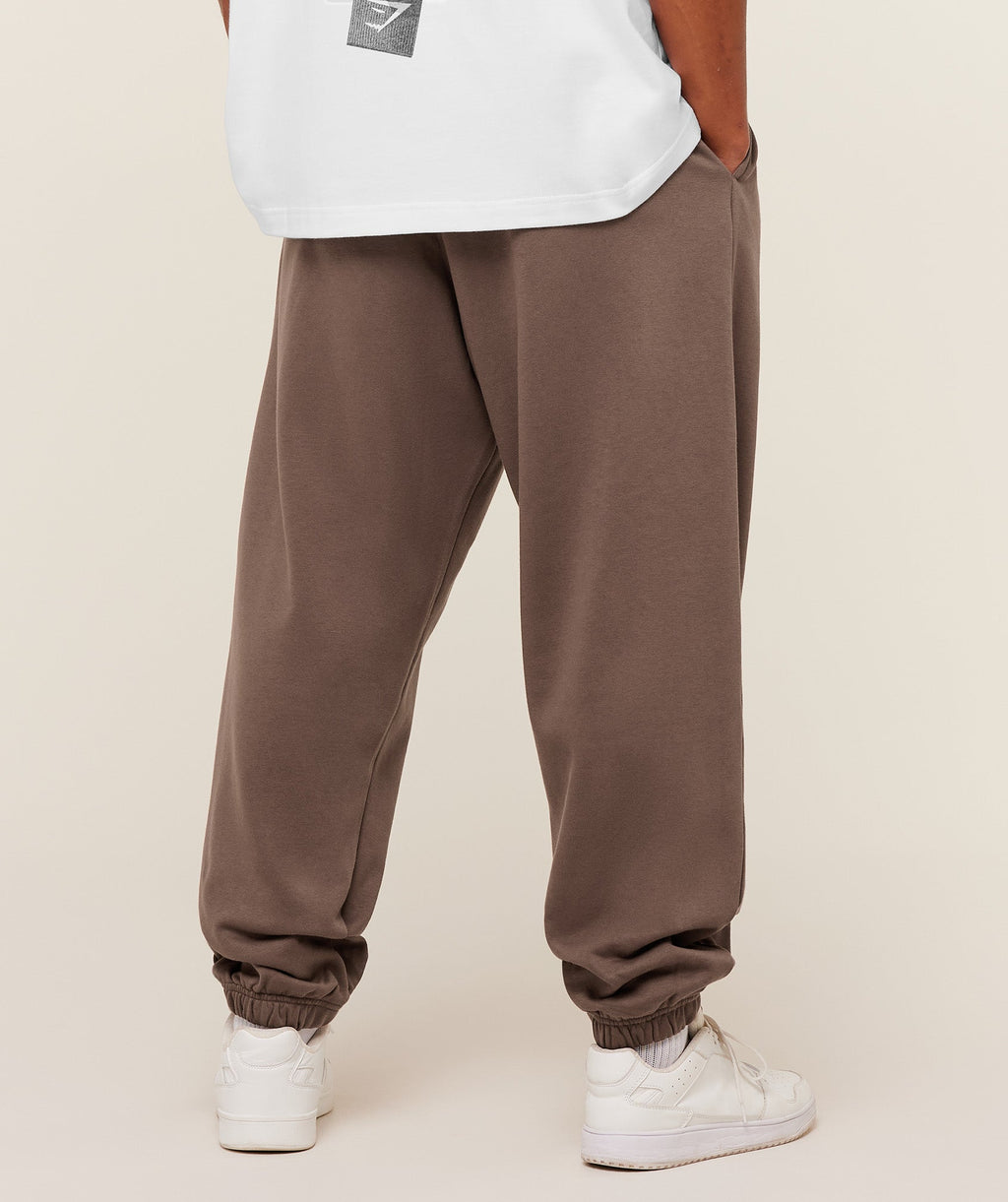 Gymshark Crest Oversized Joggers Café