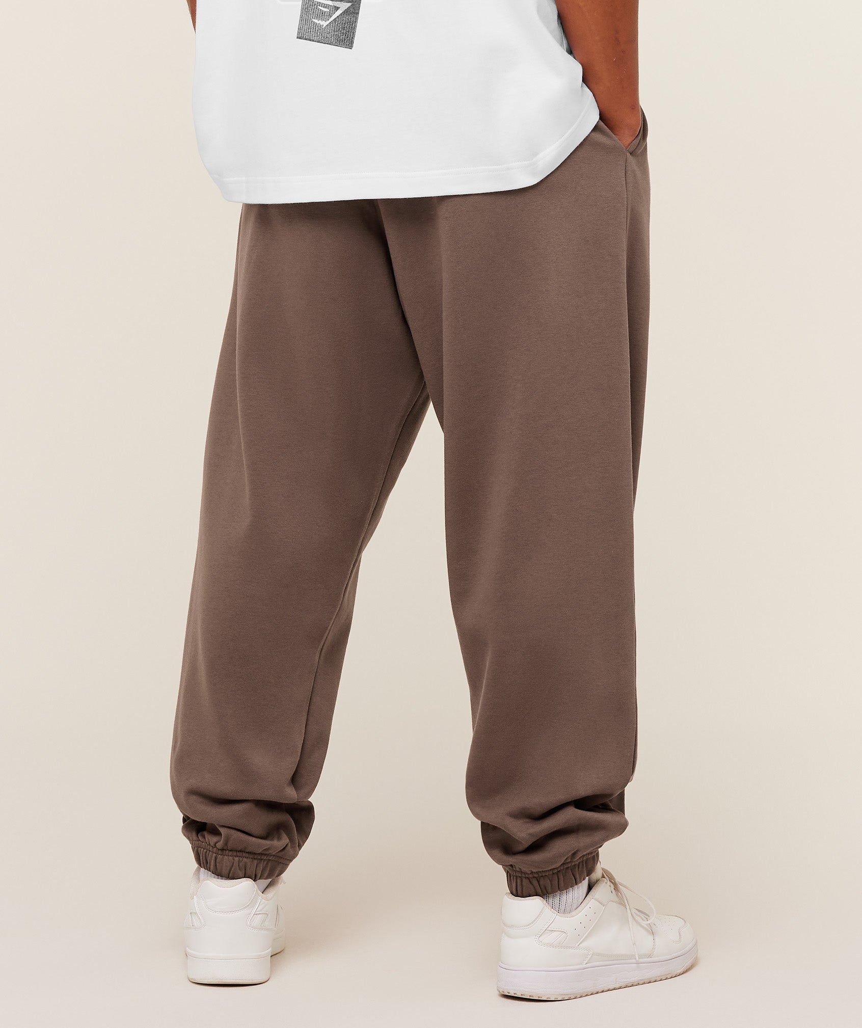 Gymshark Crest Oversized Joggers Café