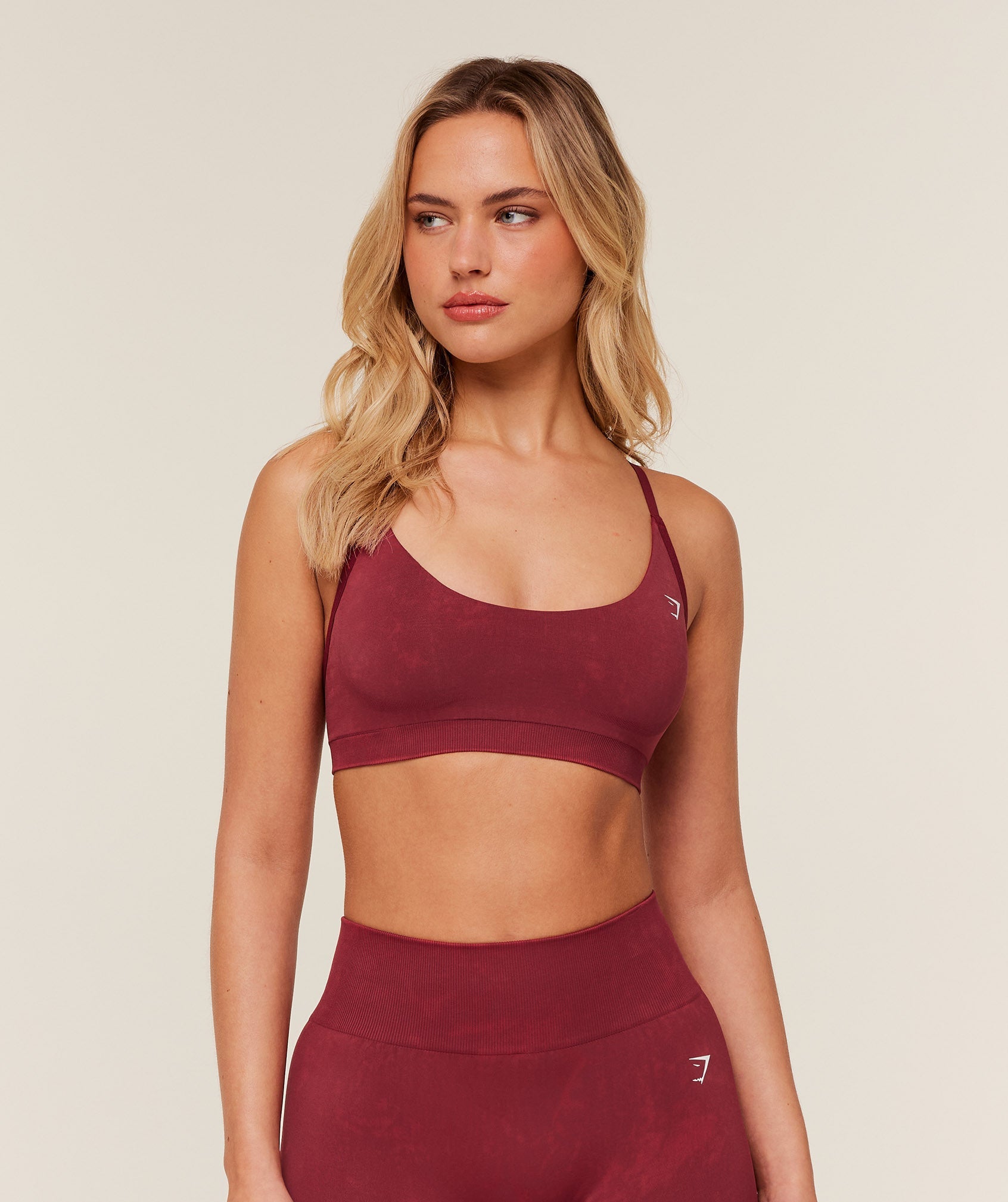 Everyday Seamless Washed Sports Bra - Sets Red/Wash