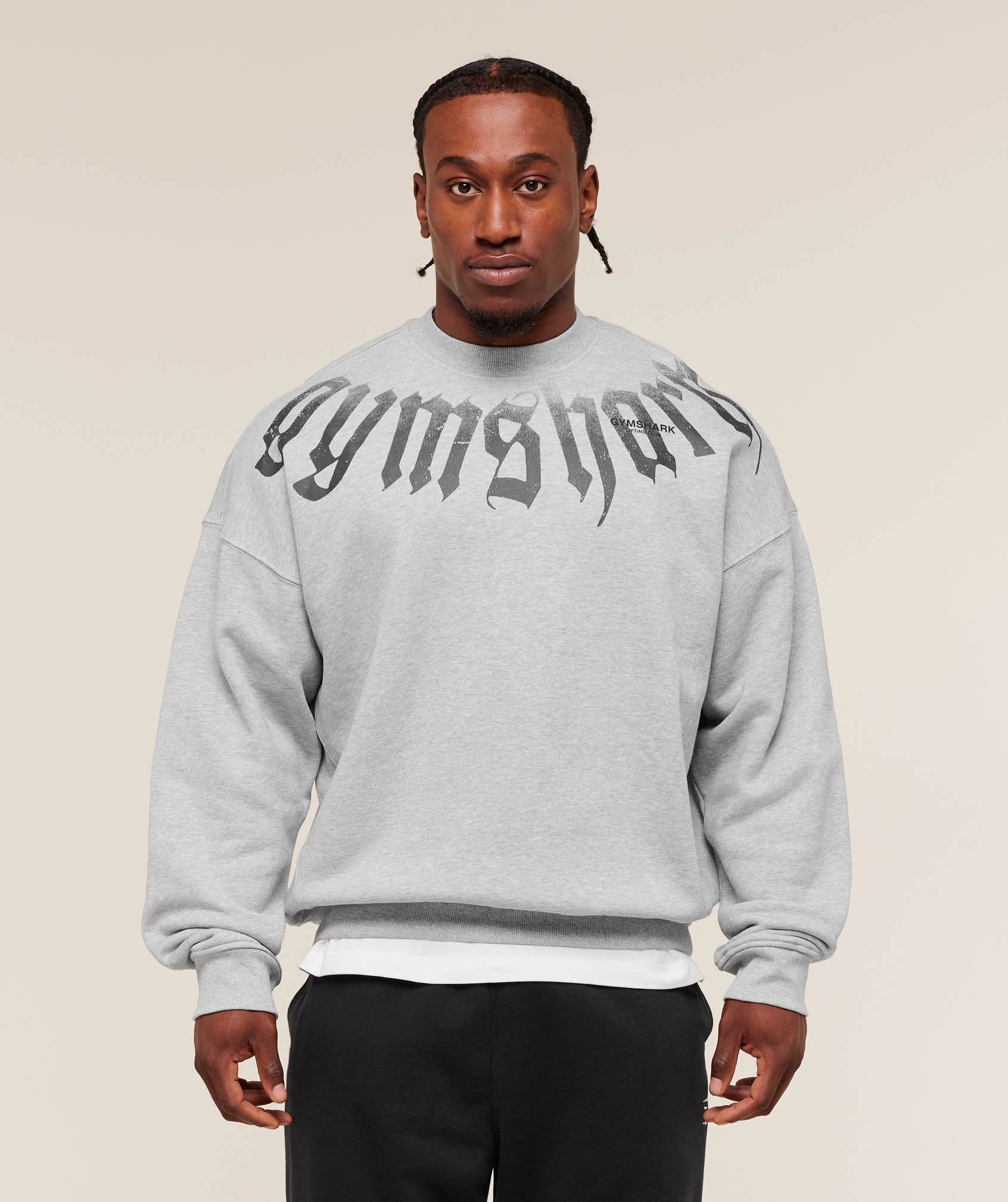 Fade Graphic Crew - Light Grey Core Marl ;)