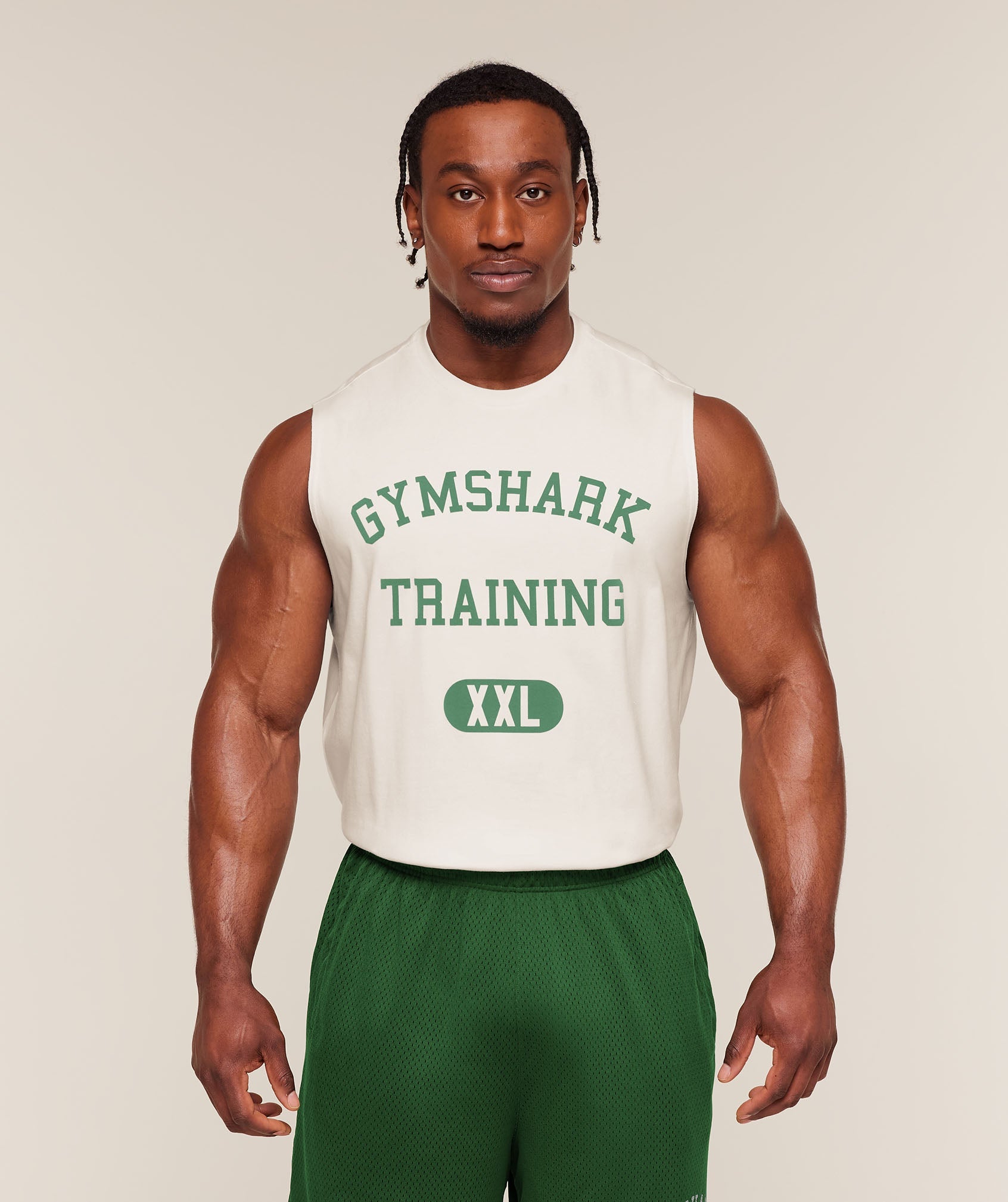 Gymshark Training Graphic Tank Blanco - frente