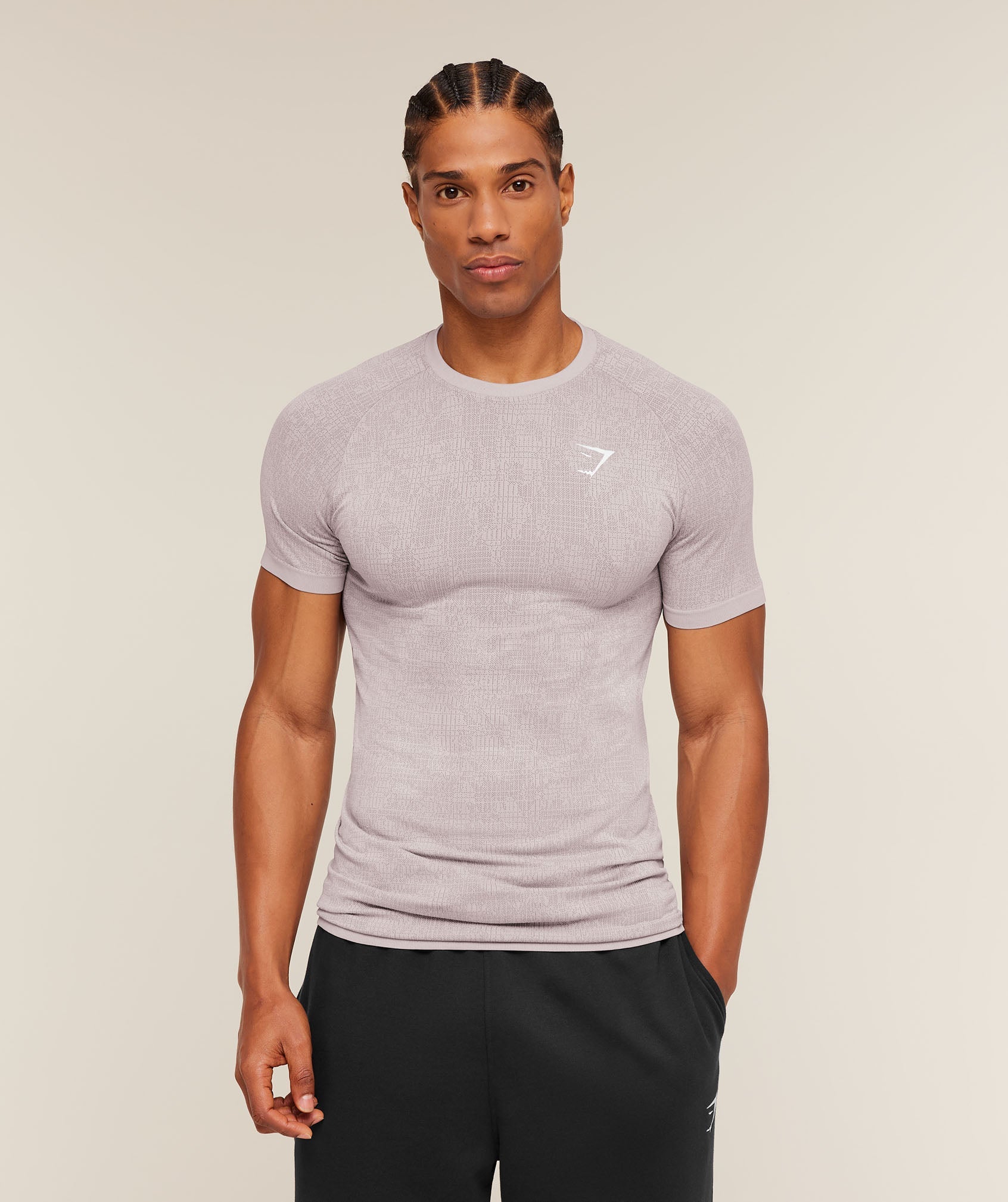 Geo Seamless Grid T-Shirt - Dawn Purple/Dusk Purple ;)