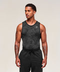 Geo Seamless Tank - Black/Charcoal Grey ;)