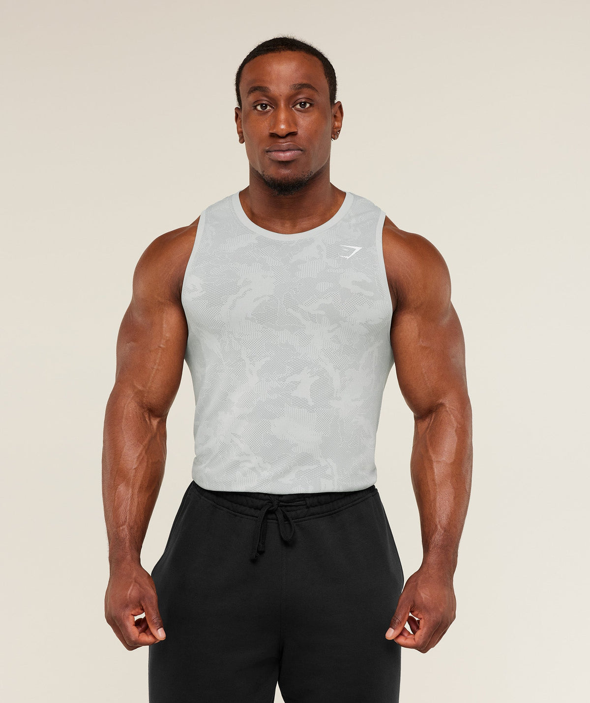 Geo Seamless Tank - Light Grey/Smokey Grey ;)