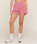 Gingham Shorts - Carmine Red/Soft White
