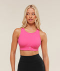 Mesh Back Sports Bra - Energy Pink