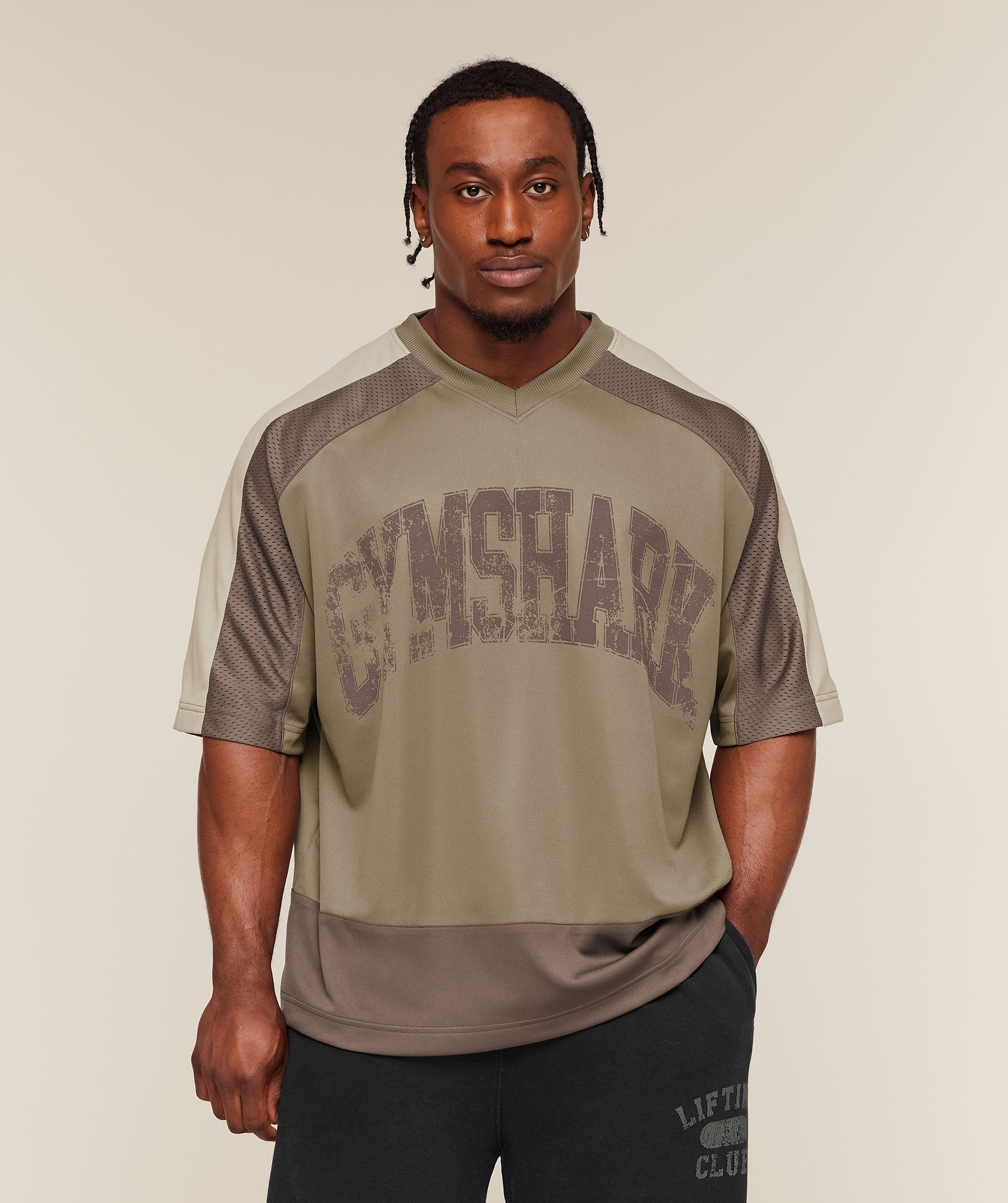 Collective Mesh Wordmark Jersey - Lifestyle Brown/Soft Brown/Pebble Grey