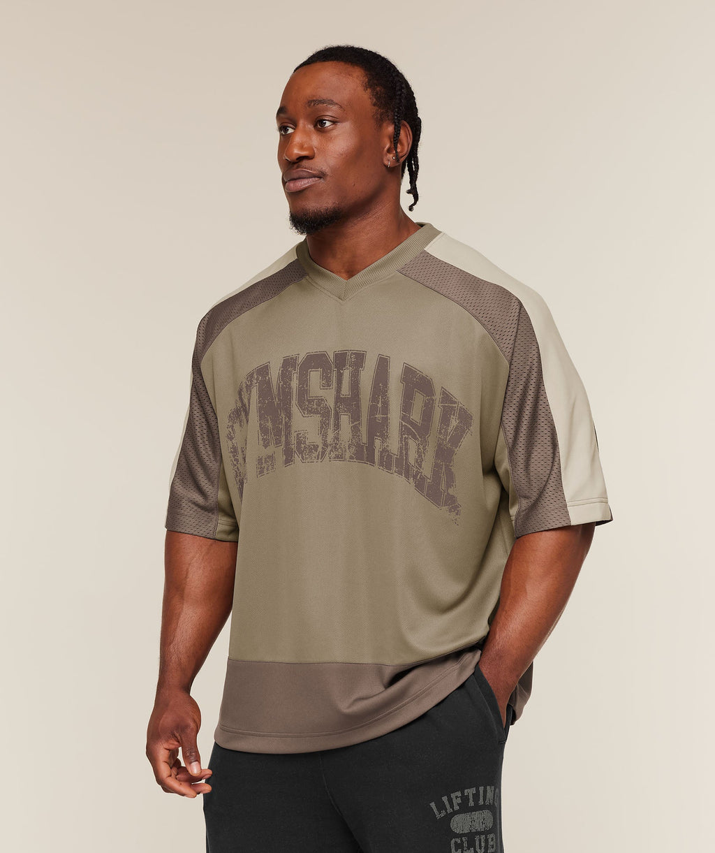 Collective Mesh Wordmark Jersey - Lifestyle Brown/Soft Brown/Pebble Grey