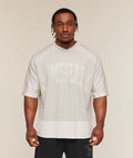 Collective Mesh Wordmark Jersey - Tinted White/Soft White/Pebble Grey ;)