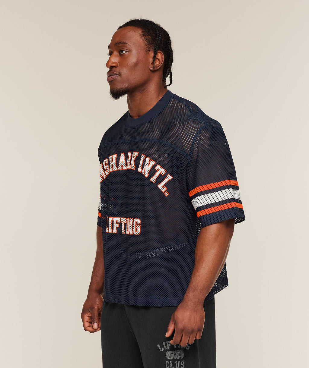 Gymshark Collective Mesh Contrast Jersey Azul - detalle