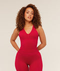 Lift Seamless Tank with Shelf - Carmine Red