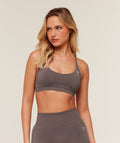 Everyday Seamless Racerback Sports Bra - Cool Brown