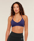 Minimal Halterneck Sports Bra - Indigo Purple