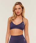 Minimal Halterneck Sports Bra - Midnight Purple ;)