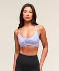 Ruched Strappy Sports Bra - Peri Blue
