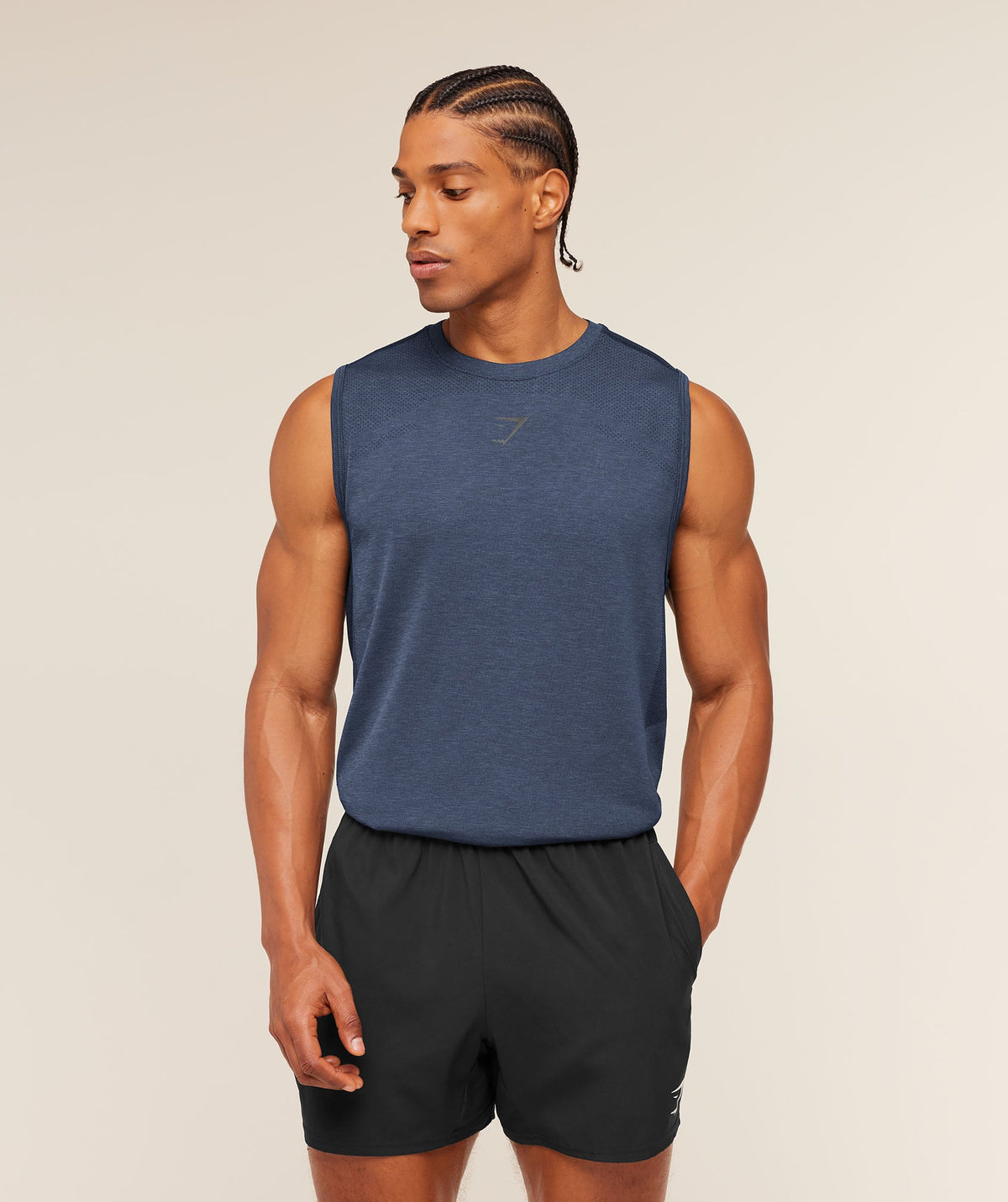 Lightweight Seamless Tank - Heavy Blue/Marl ;)