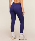 Crossover Back Leggings - Indigo Purple