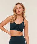 Ruched Sports Bra - Deep Petrol Blue