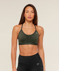 Ruched Sports Bra - Strength Green ;)