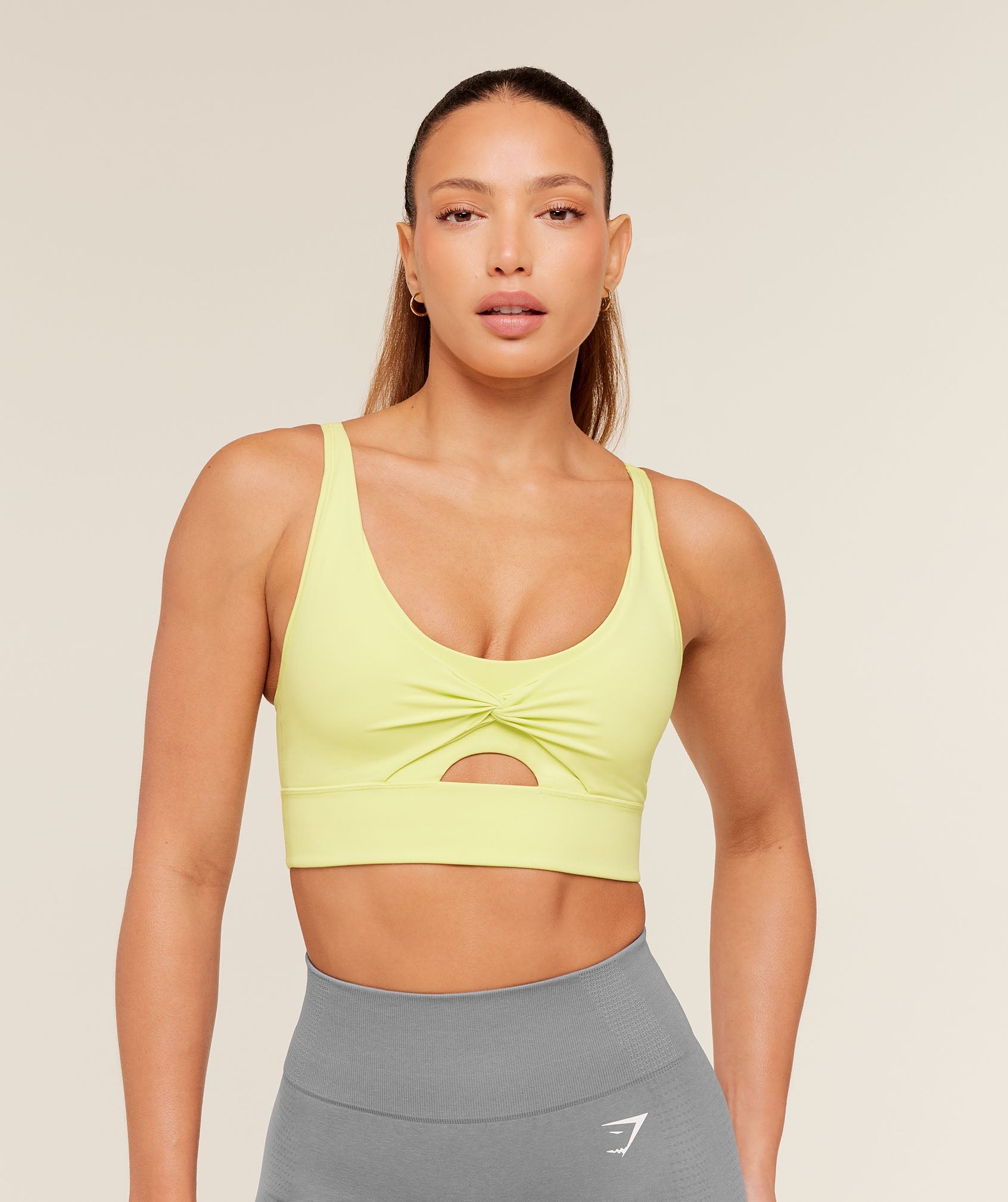 Twist Front Sports Bra - Sorbet Yellow
