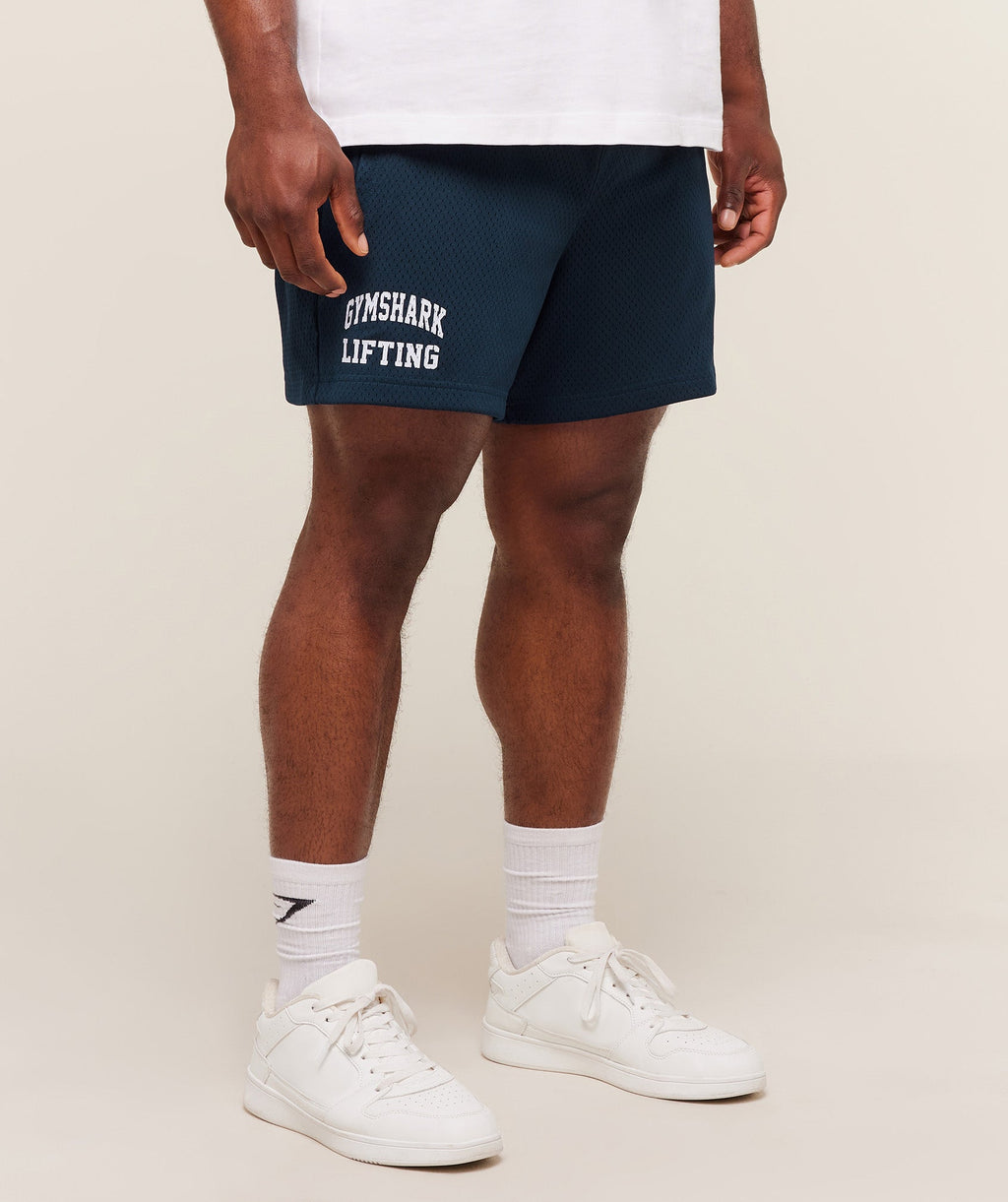 Lifting Mesh 5" Shorts - Navy