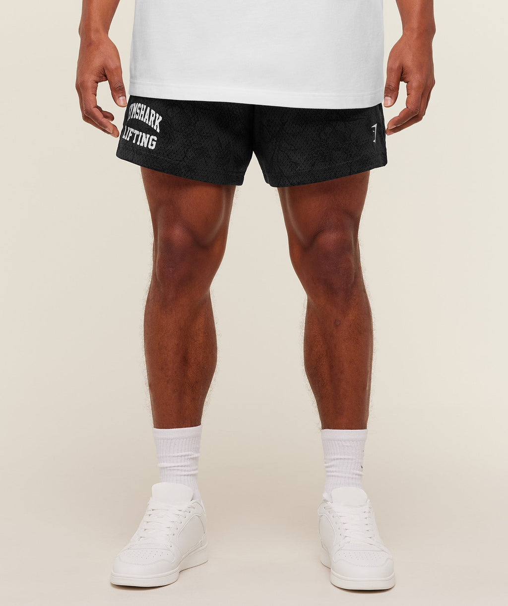 Lifting Mesh 5" Shorts - Black/Grey