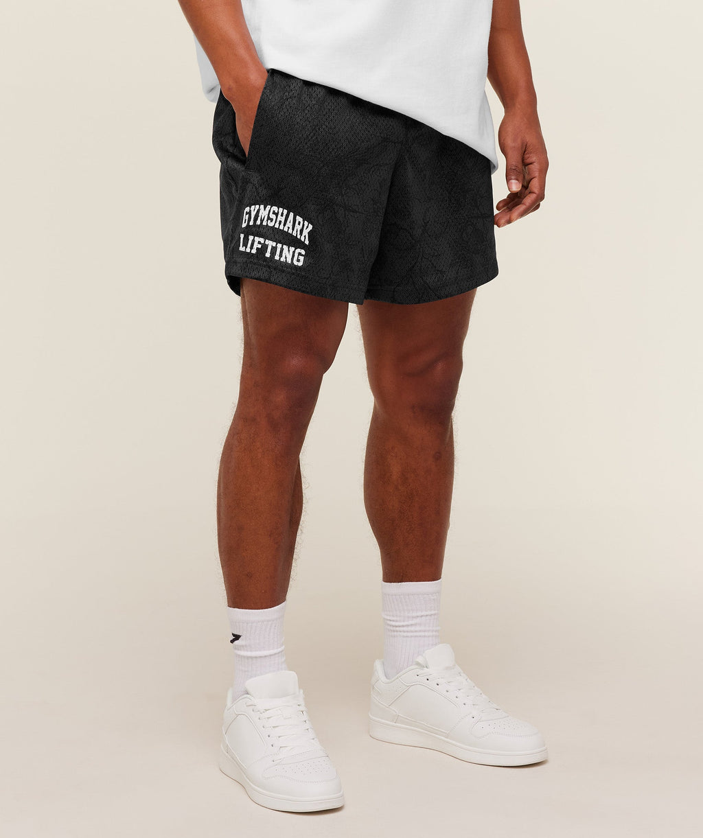 Lifting Mesh 5" Shorts - Black/Grey