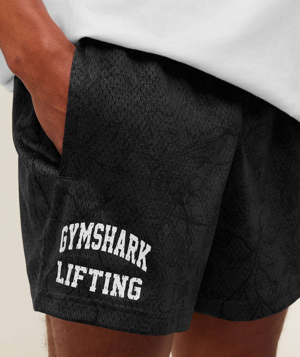 Lifting Mesh 5" Shorts - Black/Grey