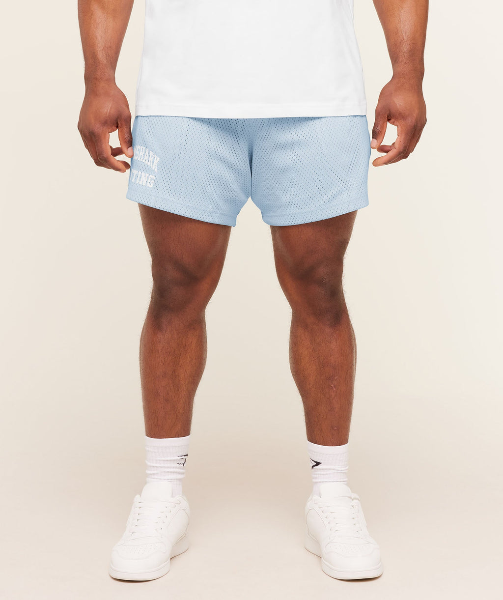 Lifting Mesh 5" Shorts - Chilled Blue