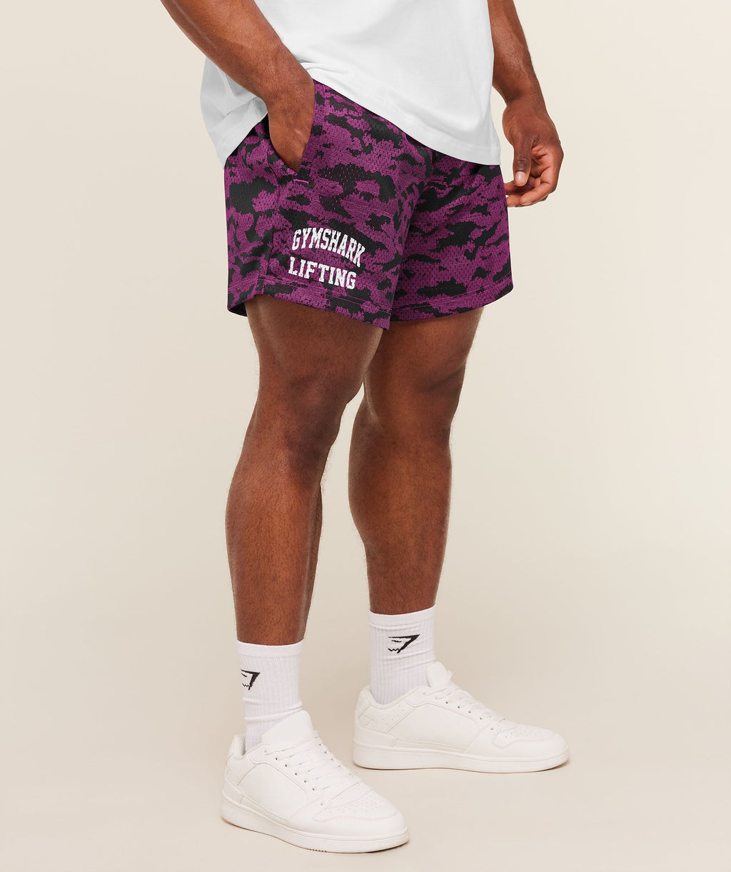 Lifting Mesh 5" Shorts - Super-Set Pink