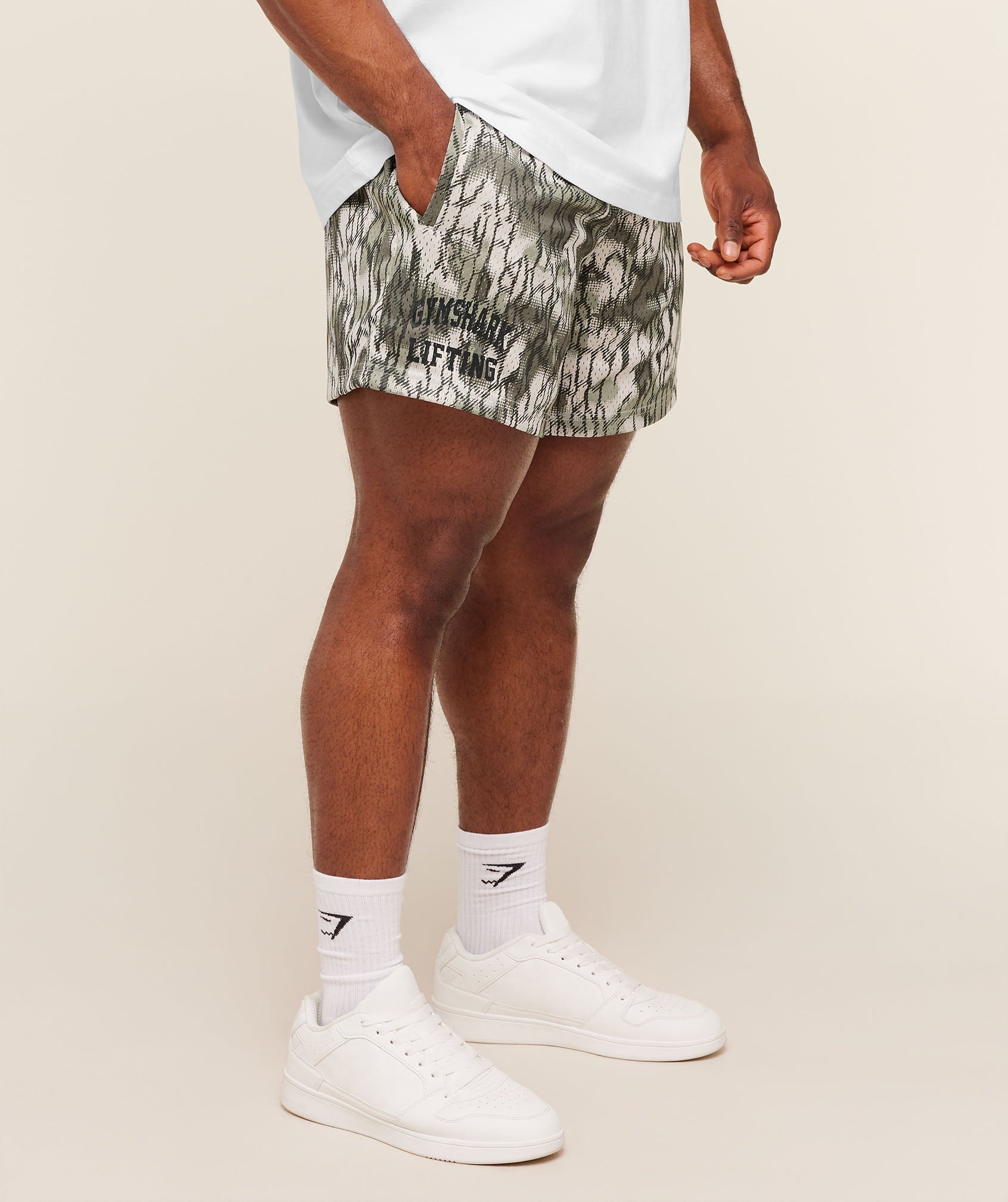 Lifting Mesh 5" Shorts - Pebble Grey