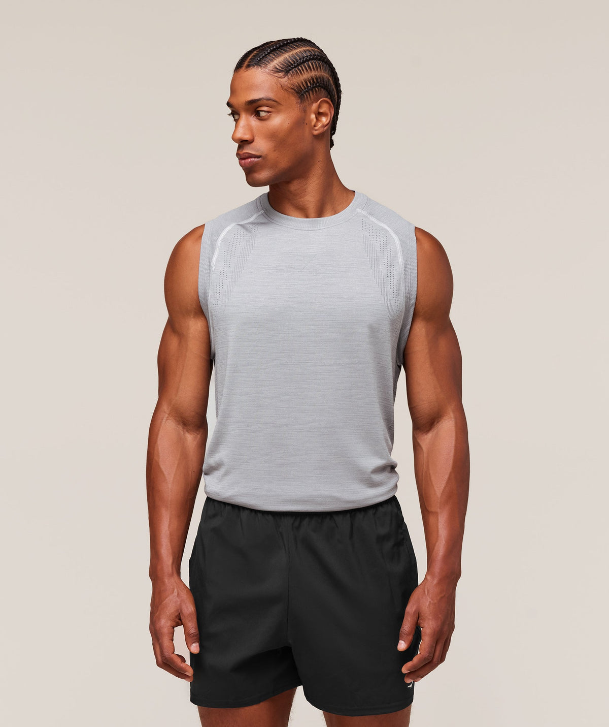 Versatile Seamless Tank - Light Grey/Smokey Grey ;)
