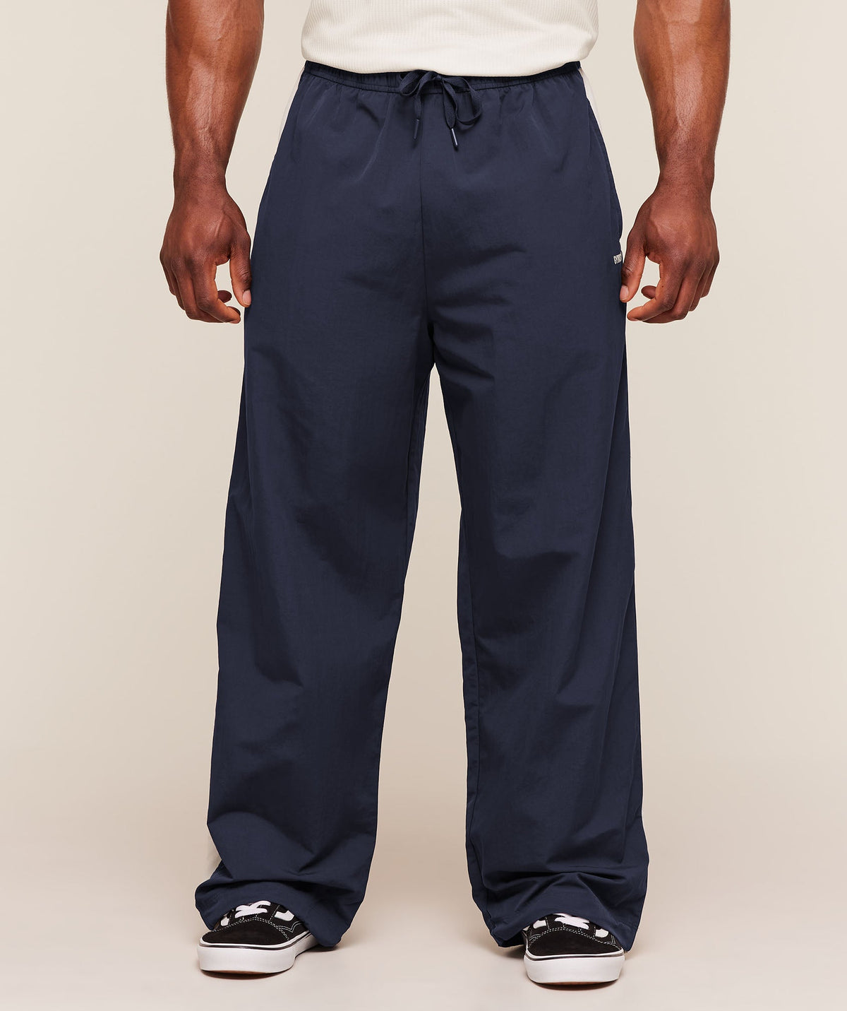 Retro Collegiate Track Pants - Heavy Blue/Tinted White ;)