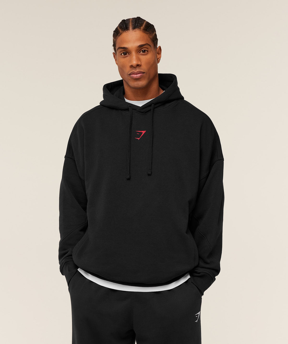 Power Oversized Hoodie - Black/Conditioning Red ;)