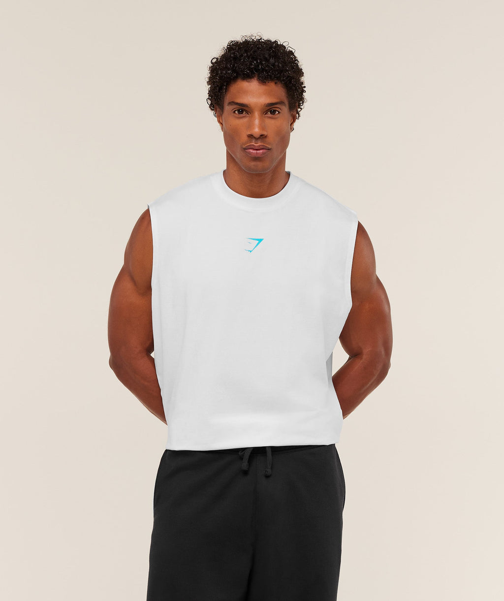 Power Cut Off Tank - GS White/GS Brand Blue