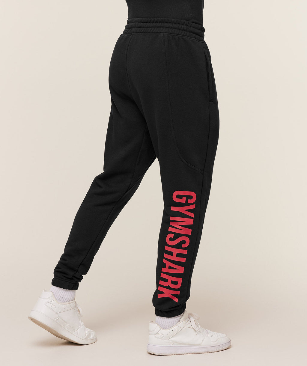 Power Wordmark Joggers - Black/Conditioning Red
