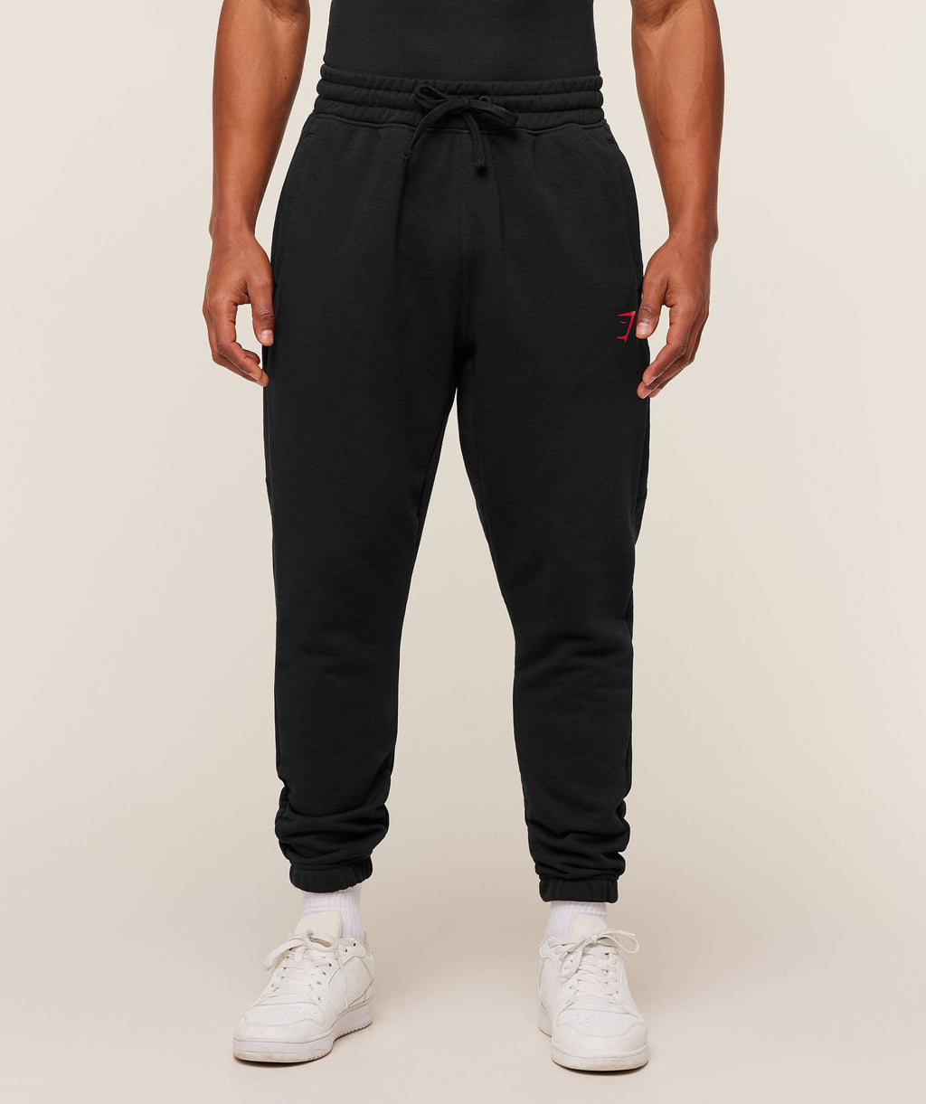 Power Wordmark Joggers - Black/Conditioning Red