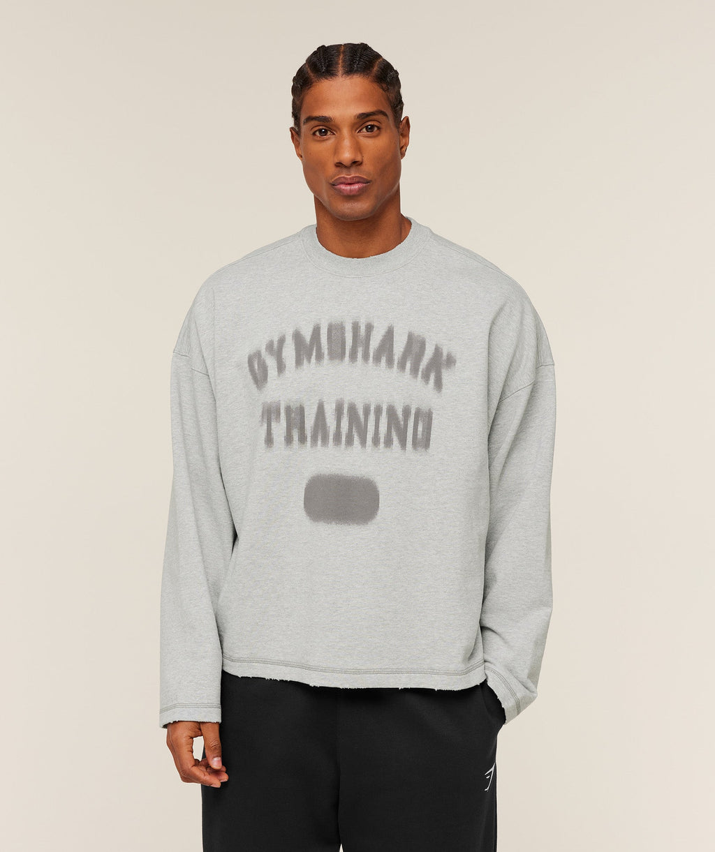 Re-Rack Crew Neck Pullover - Bros Soft Grey Marl