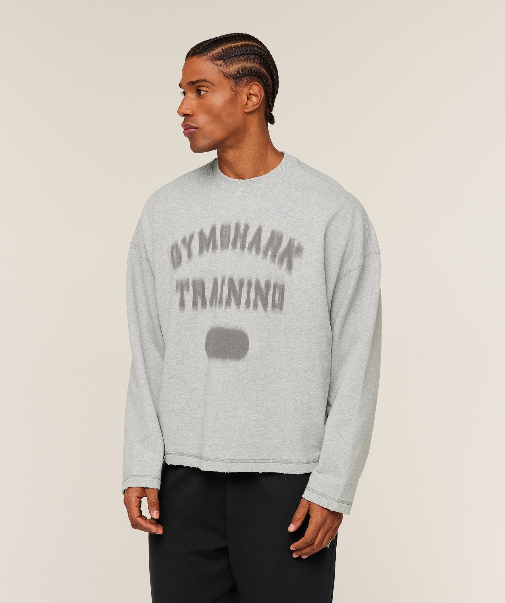 Re-Rack Crew Neck Pullover - Bros Soft Grey Marl