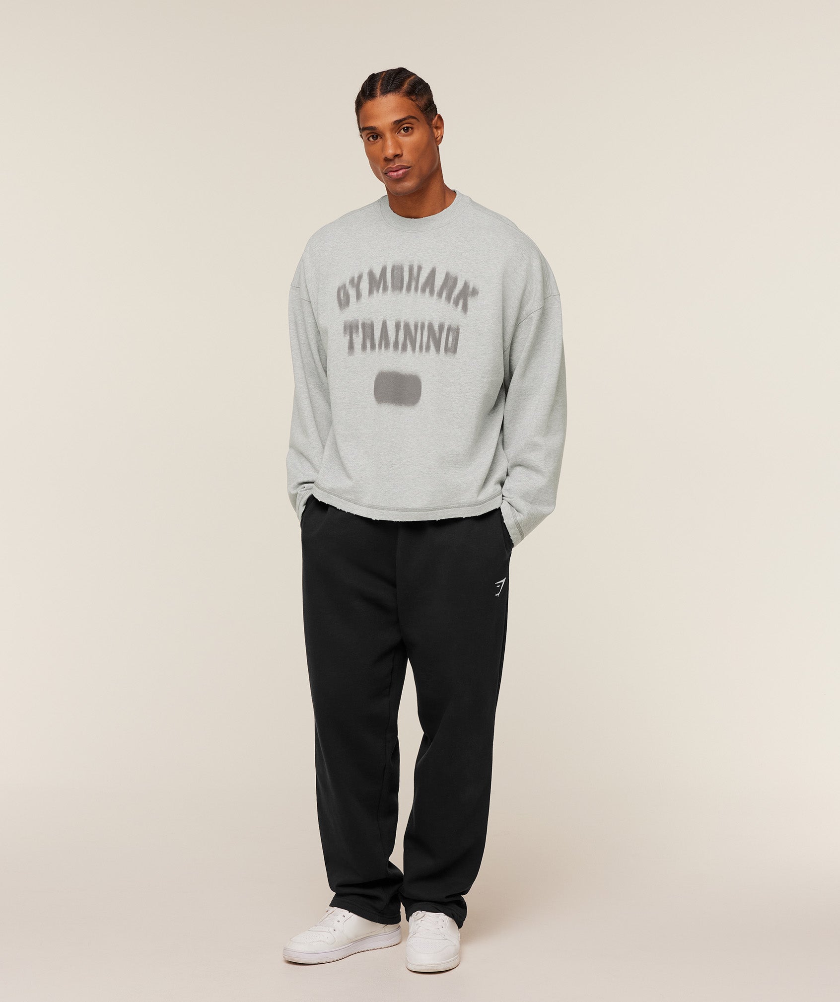 Re-Rack Crew Neck Pullover - Bros Soft Grey Marl