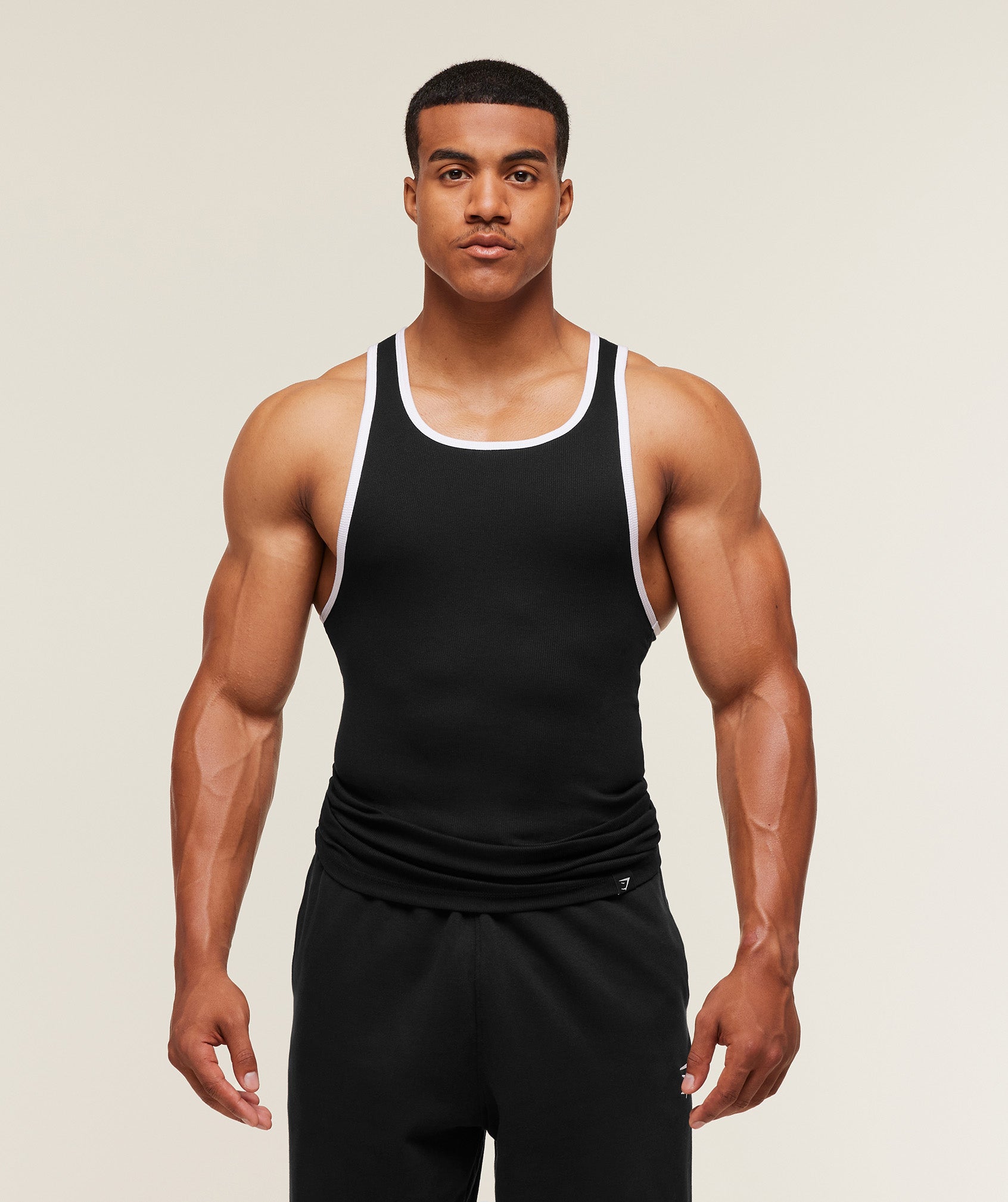 Ribbed Tank 1PK - Black/White ;)