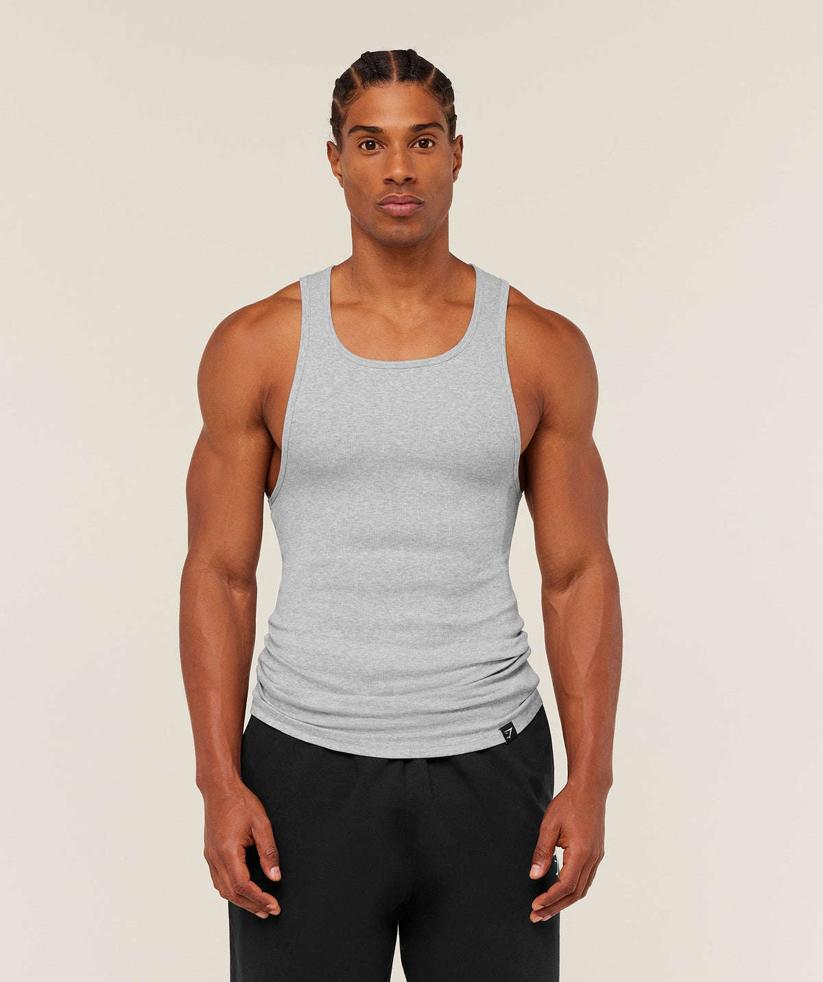 Ribbed Tank 1PK - Light Grey Core Marl ;)