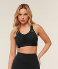 High Support Ruched Sports Bra - GS Black