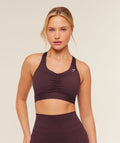 High Support Ruched Sports Bra - Cherry Purple
