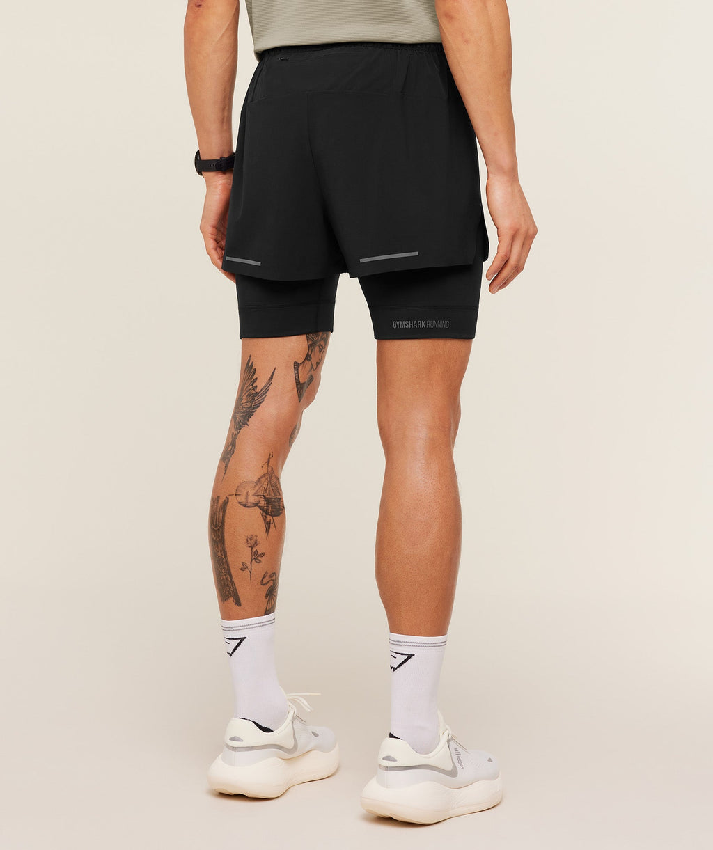 Running Elite 2 in 1 5" Shorts - Black
