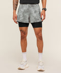 Running Elite 2 in 1 5" Shorts - Smokey Grey/Black