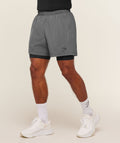Sport 5" 2 in 1 Shorts - Dark Grey/Black