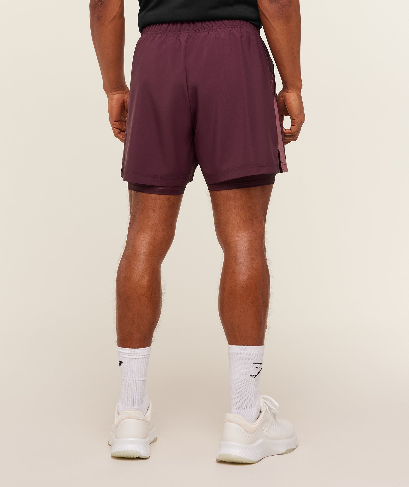 Sport 5" 2 in 1 Shorts - Impact Burgundy/Reset Pink