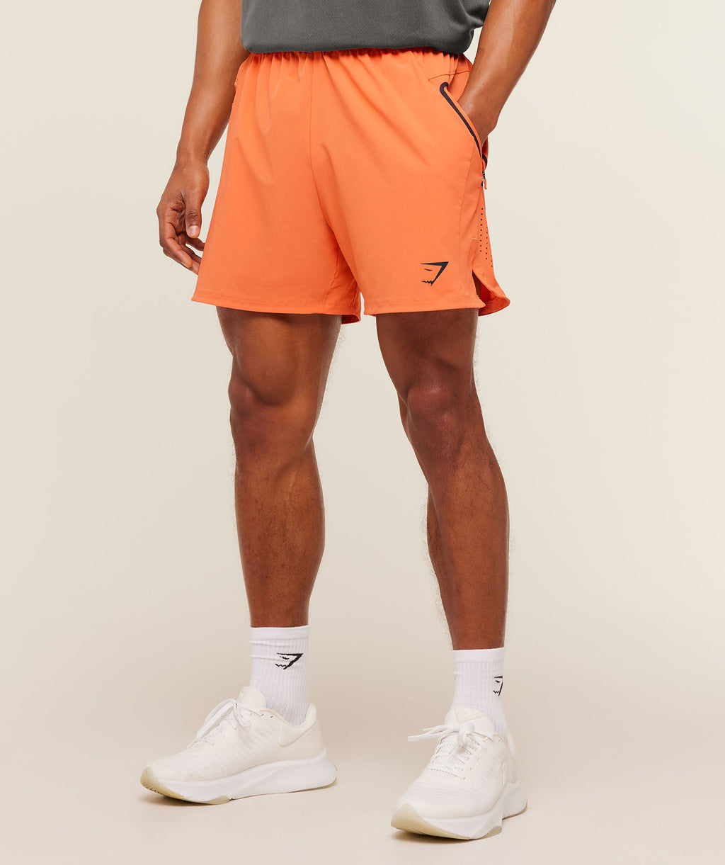 Sport Hybrid 6" Shorts - Dayglow Peach