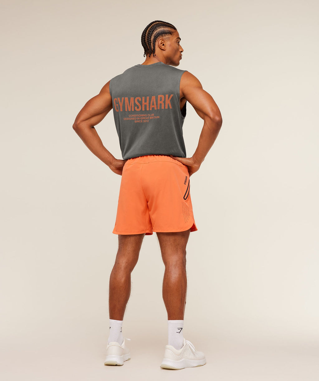 Sport Hybrid 6" Shorts - Dayglow Peach